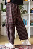 Sunday Morning 7/8 Barrel Pant Black & Chestnut